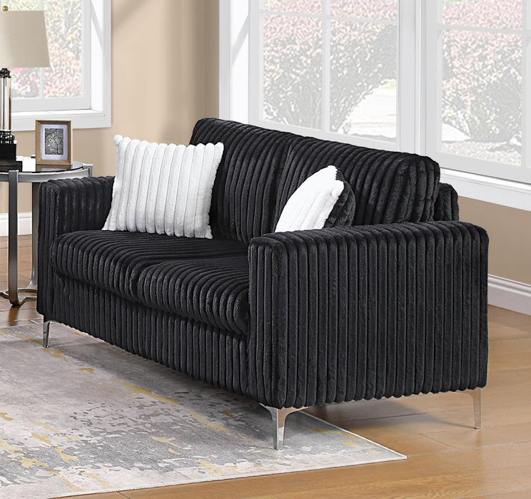Lenora Black Loveseat