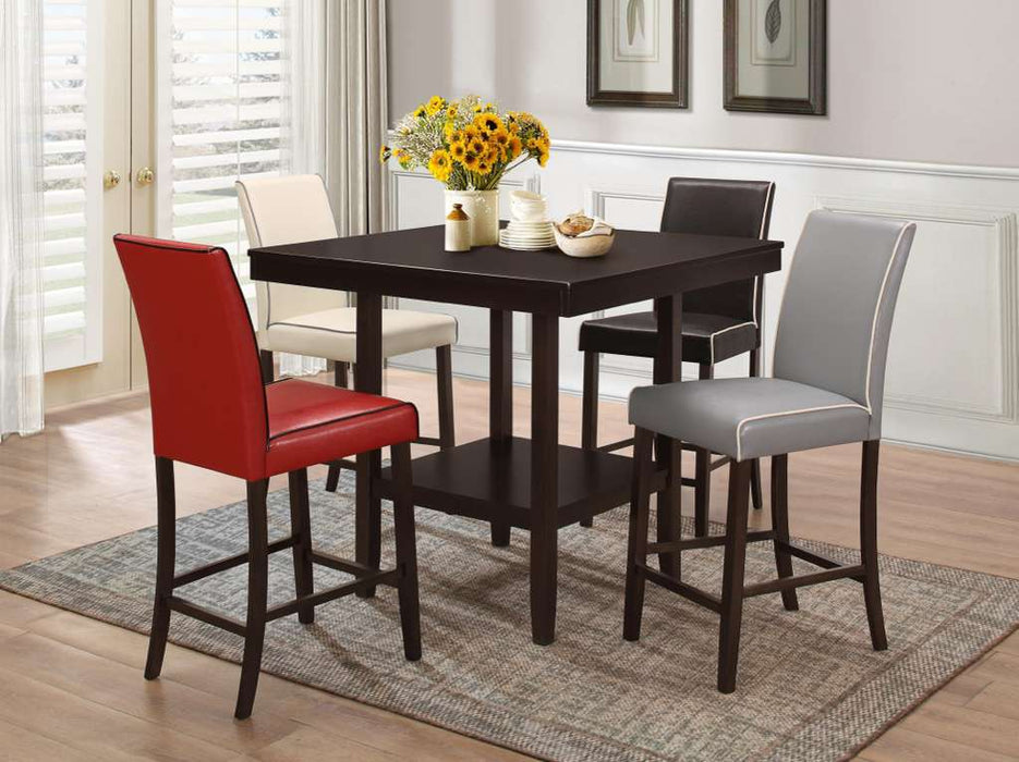 Bowers Pub Table + 4 Multicolored Stools