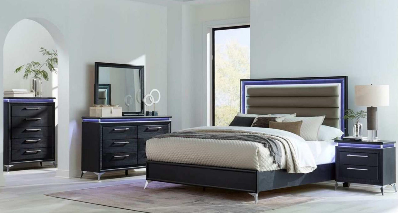 Bogota Dresser Mirror Bed with FREE Nightstand Choose Your Size