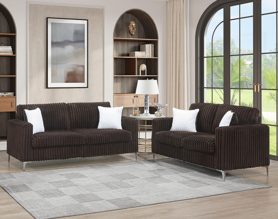Manny Brown Sofa and Love