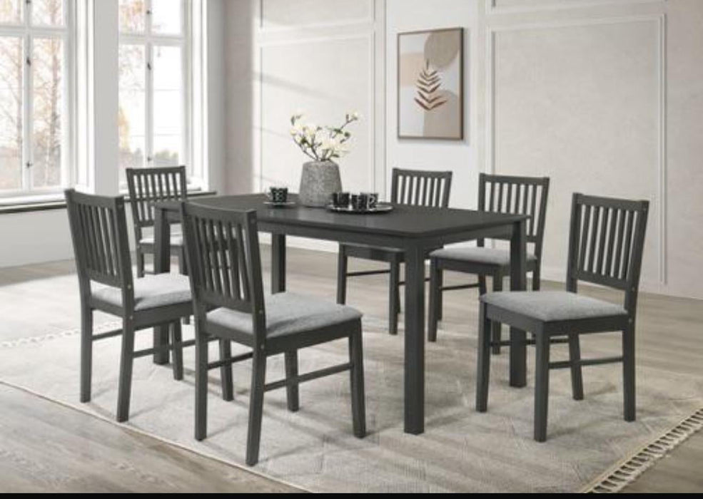 Eitz Gray Table and 6 Chairs