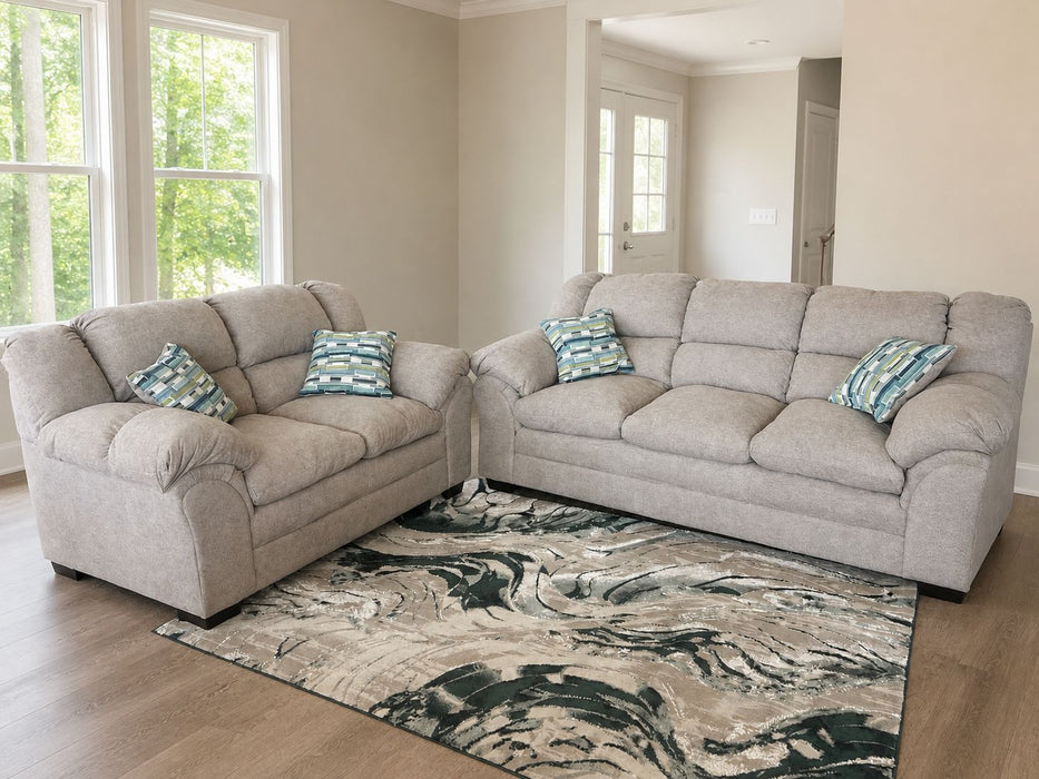 Traverse Toast Sofa and Loveseat
