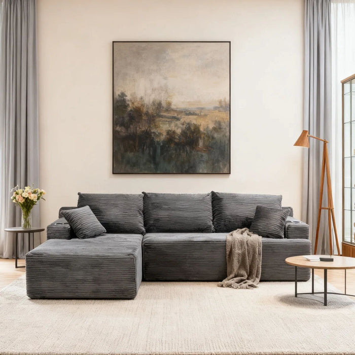 Jacob Boneless Sectional With Cupholders!! Choose Your Color!