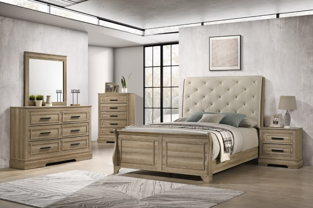 Carmine Dresser Mirror Bed Choose Your Size!!