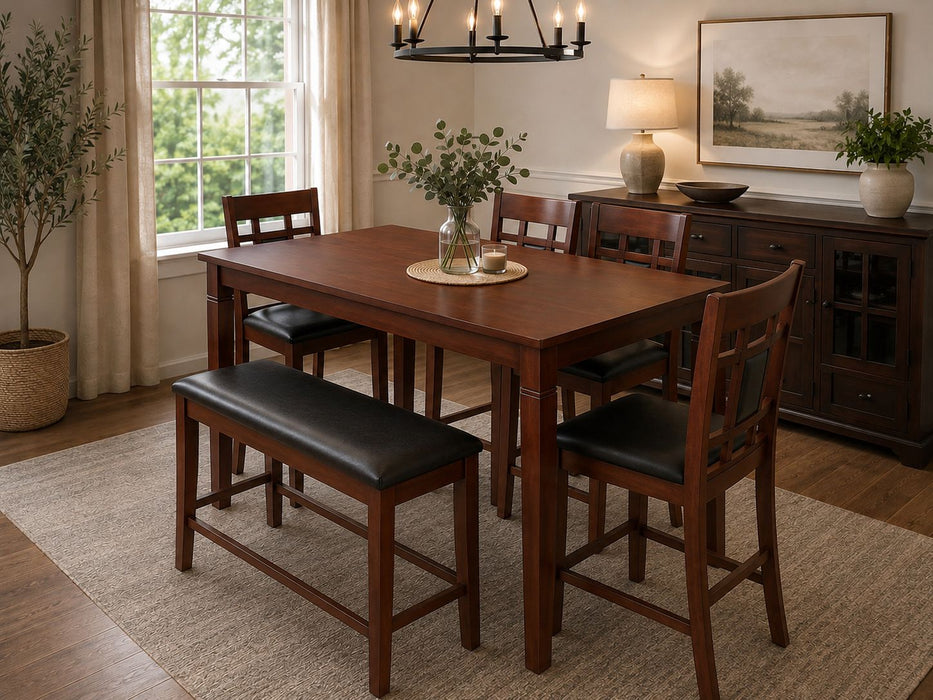 Yulio Pub Table + 4 Stools