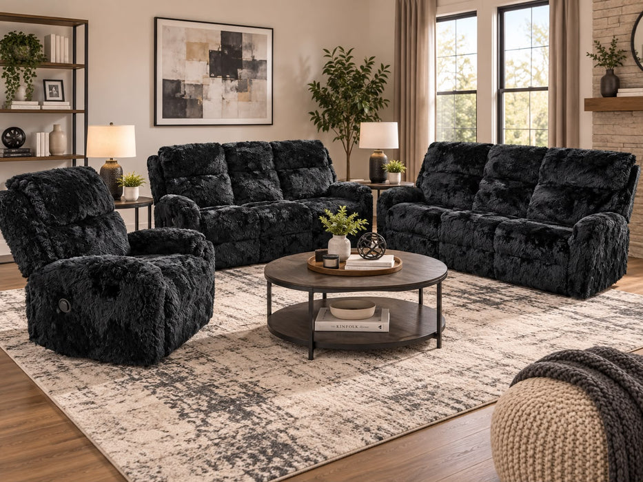 Tagaloa Black Reclining Sofa & Loveseat