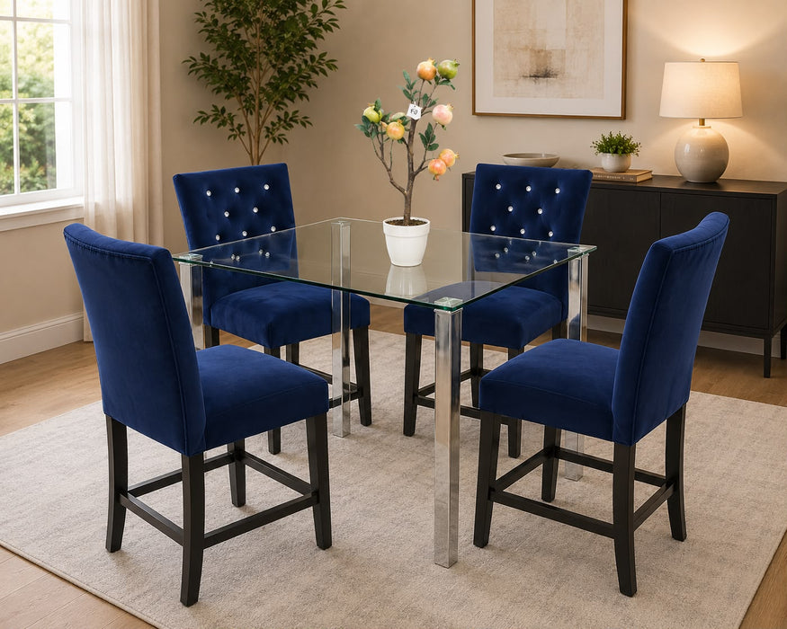 Ami Pub Table + 4 Chairs Choose Your Chair Color