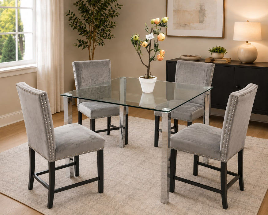 Ami Pub Table + 4 Chairs Choose Your Chair Color