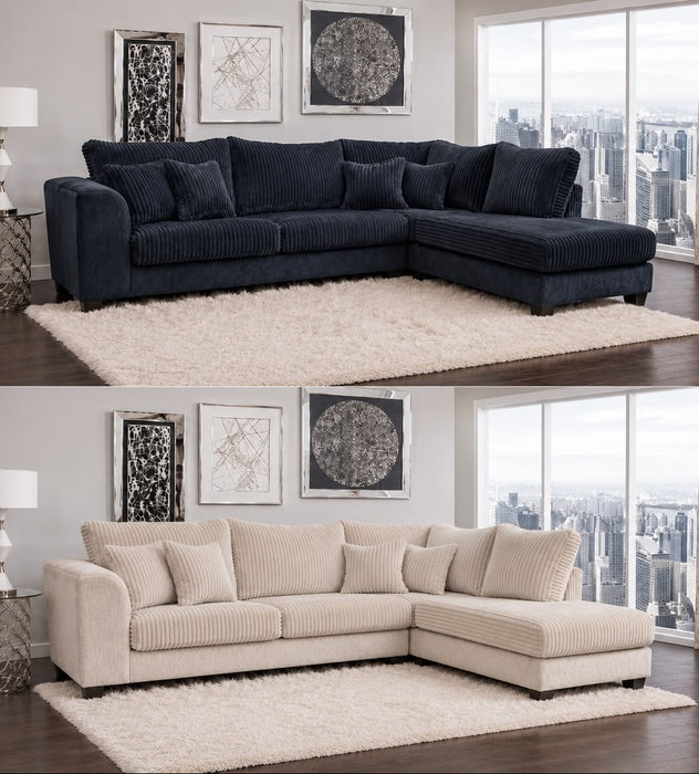 Danielle Velvet Corduroy Sectional CHOOSE YOUR COLOR!!