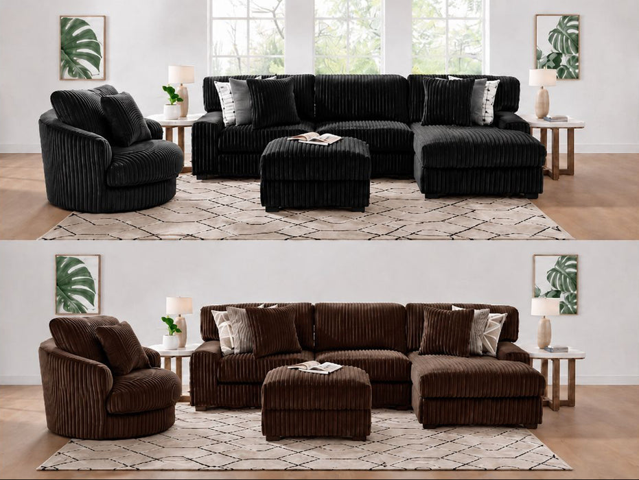 Nightfall Corduroy Sectional Choose Your Color!!