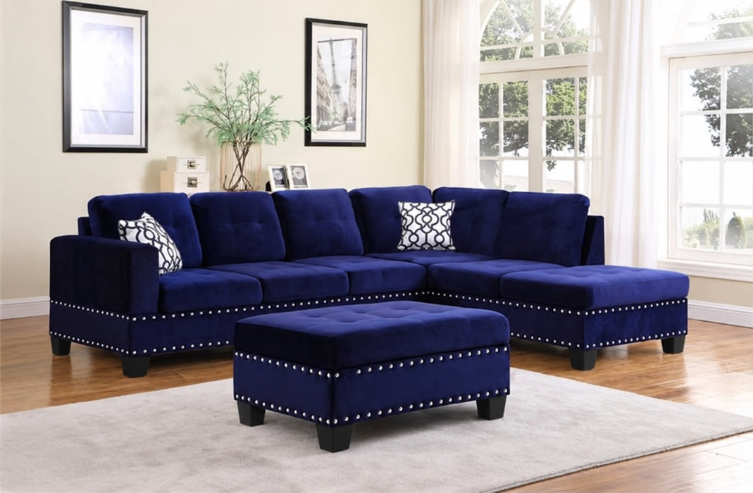 Emerson Blue 2 PC Sectional