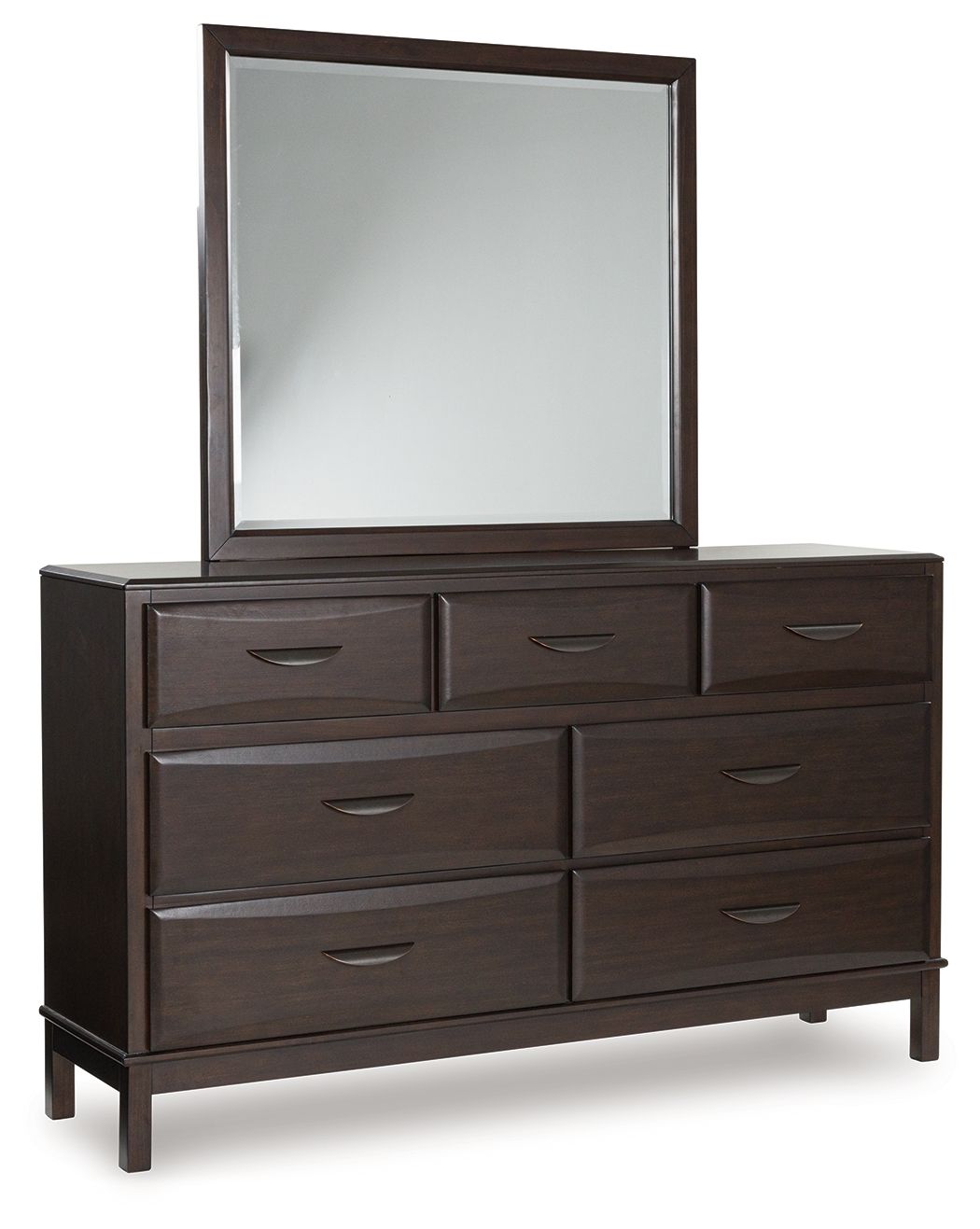 Vanmore Dark Brown Dresser And Mirror Price Busters Furniture