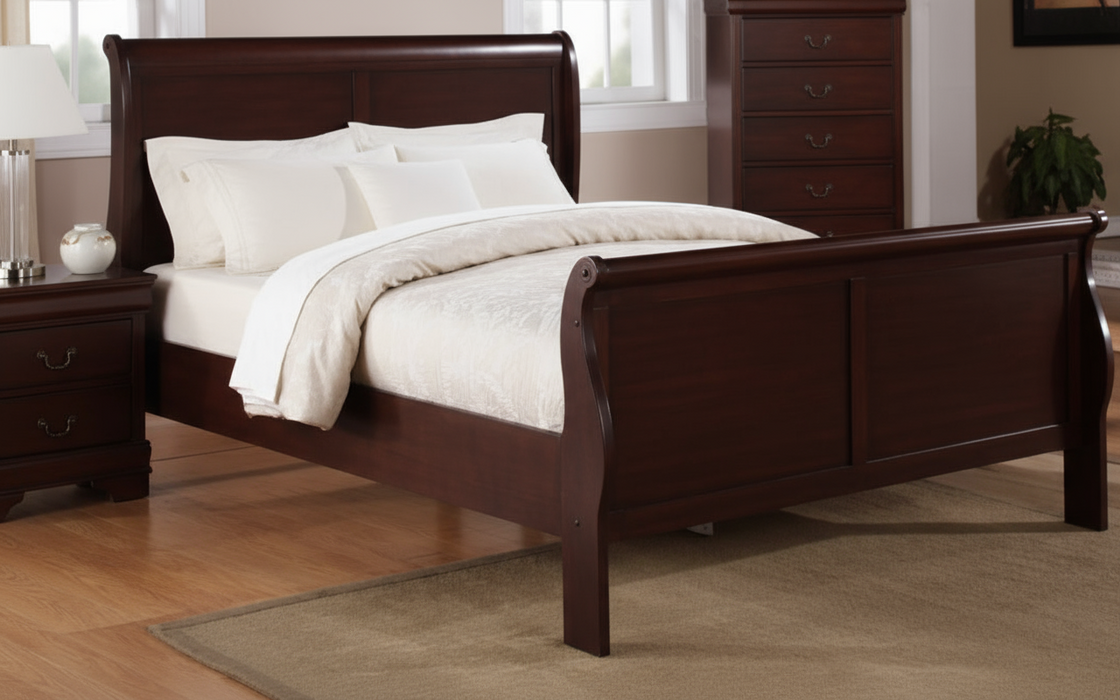 Louis Philip Cherry King Bed