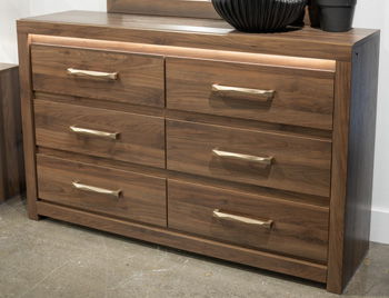 Janfyn - Six Drawer Dresser - Brown