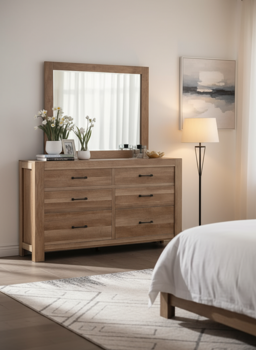 Csaler Dresser Mirror Bed Select Your Size