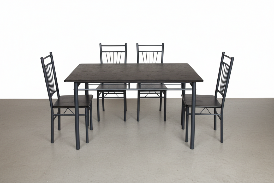 Dana Black Table & 4 Chairs