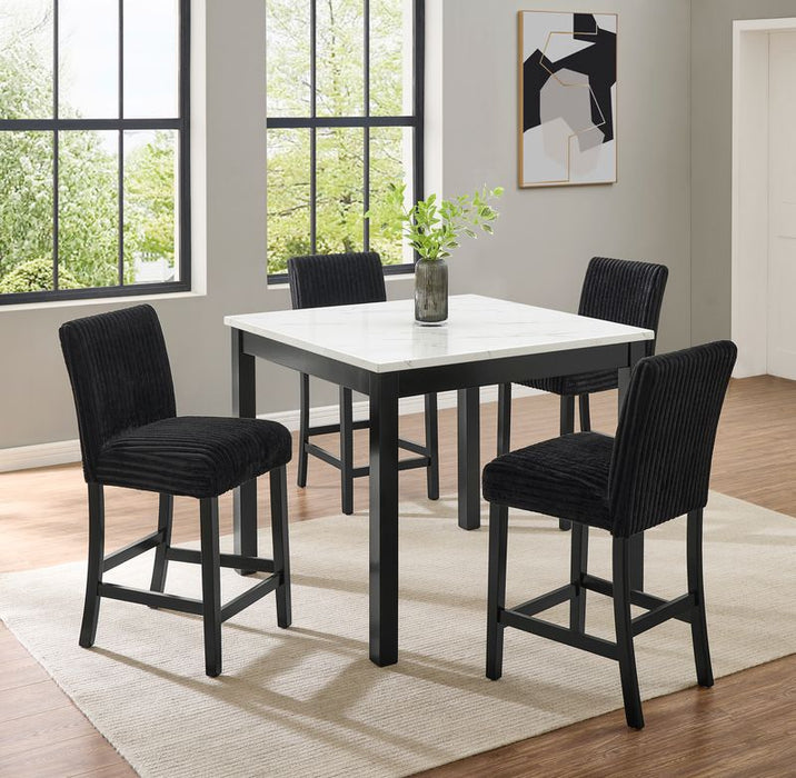 Tina Pub Table + 4 Black Chairs (Copy)
