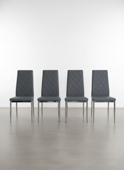 Sanders Gray Box of 4 Dining Chairs