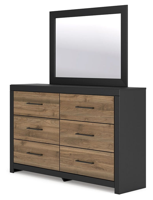 Vertani - Black - Dresser And Mirror