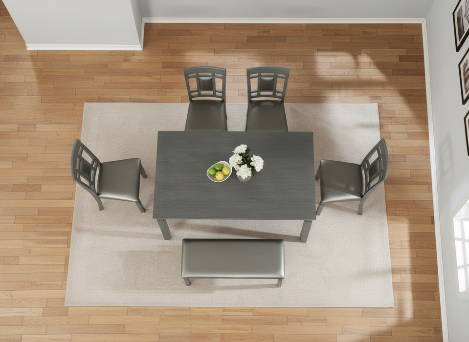 Sara Table + 4 Chairs & Bench