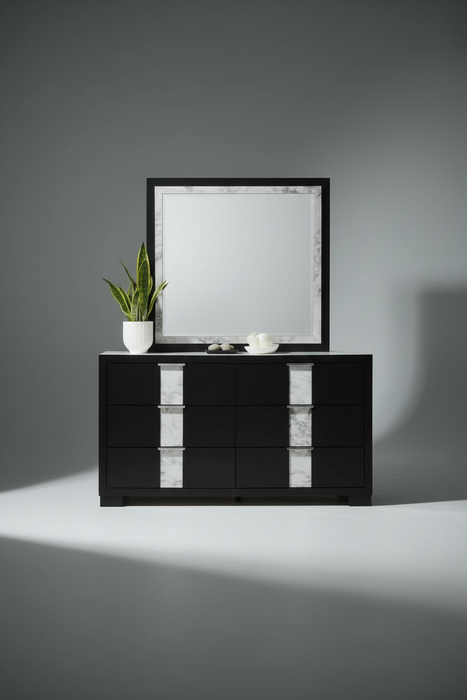 Viccaro Dresser Mirror and Bed Select Your Size