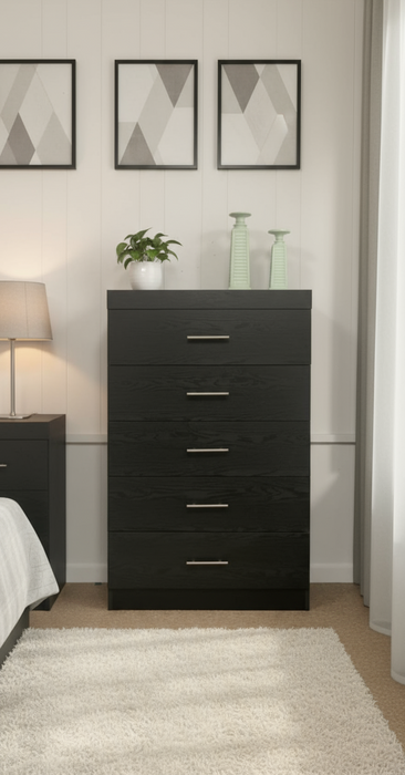 Javier Black 4 Drawer Chest