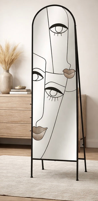 Lady Face Stand-Up Mirror