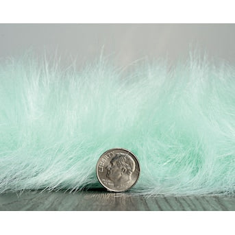 Fluffy Blue Faux Sheep Area Rug 5'X7'