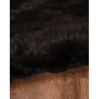 Fluffy Brown Faux Sheep Area Rug 5'X7'
