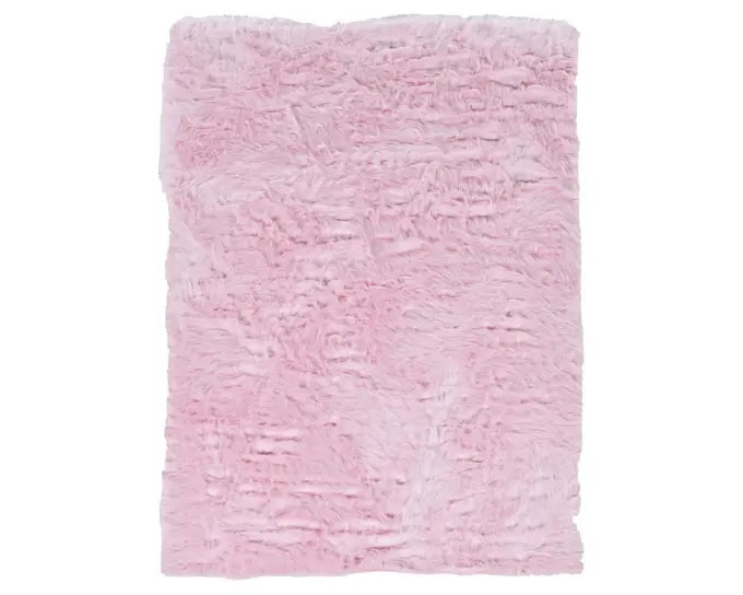Fluffy Pink Faux Sheep Area Rug 5'X7'