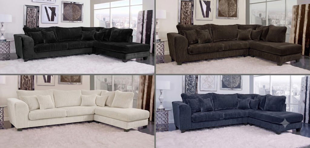 Danielle Velvet Corduroy Sectional CHOOSE YOUR COLOR!!
