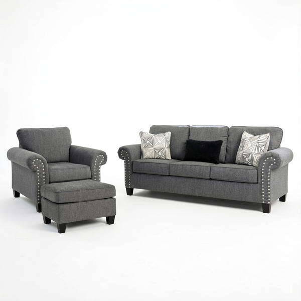 Agleno Sofa, Loveseat, Chair and Ottoman