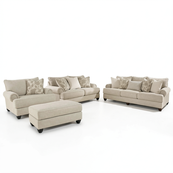 Asanti Sofa, Loveseat, Chair and Ottoman