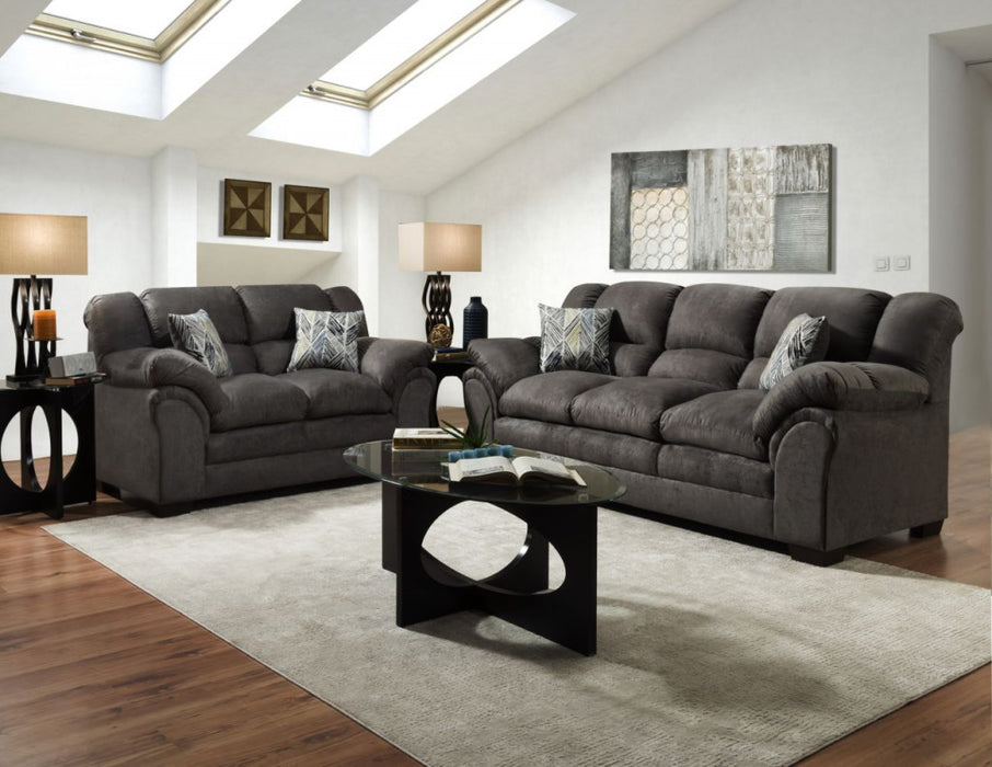 Traverse Gray Sofa and Loveseat
