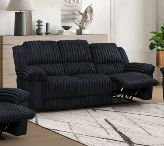 Diamond Black Reclining Sofa