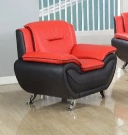 Nolan Black/Red Accent Chair