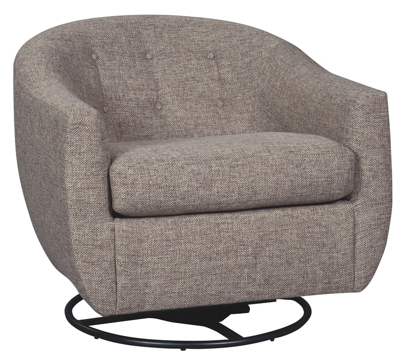Upshur - Taupe - Swivel Glider Accent Chair