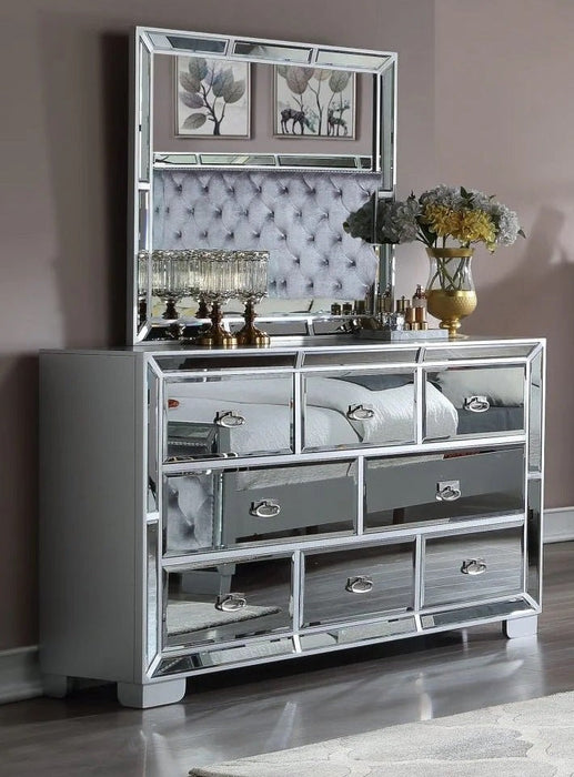 Mirrored Dresser Mirror and Bed Choose Your Size