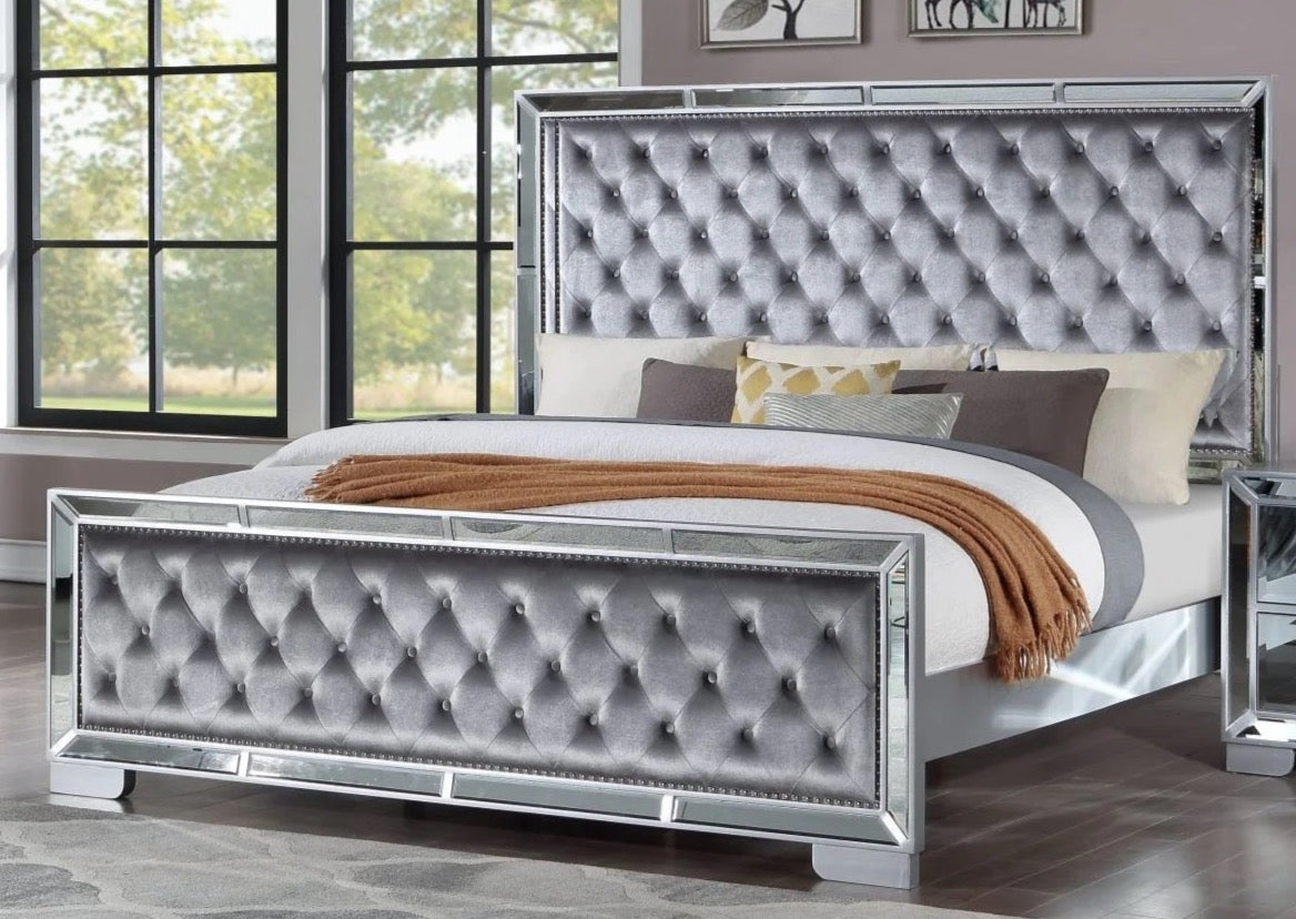 Mirrored Bed Frame Choose Your Size Price Busters Furniture