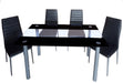 Hilla Glass Table & 4 Chairs