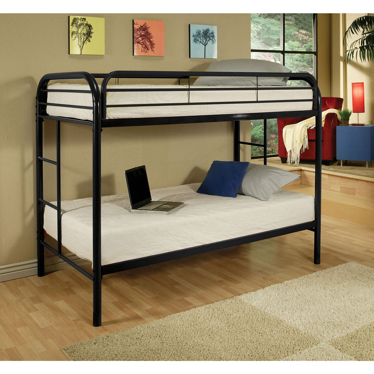 （希少廃盤デッドストック）MSR BUNK ROOM 2 （シートのみ）未使用品 Morgan Black Twin/Twin Metal Bunk bed | Price Busters Furniture