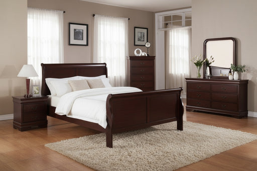 Louis Philip Cherry Dresser Mirror Bed Choose Your Size