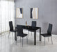 Tari Black Glass Table & 4 Chairs