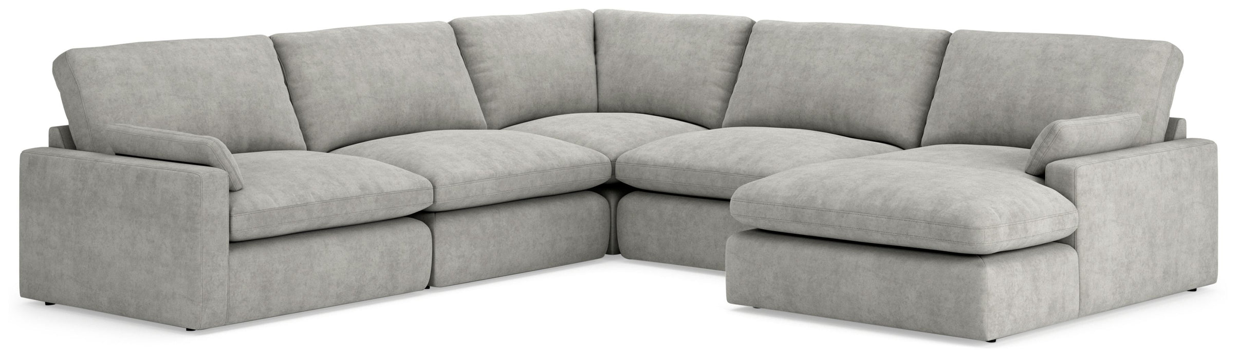 Sophie - Gray - 5-Piece Sectional With Raf Corner Chaise