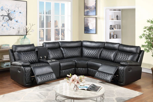 Deacon Black Reclining Sectional