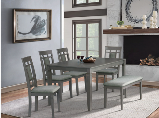 Dusk Dining Table + 4 Chairs + Bench