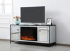 Lagasse Mirrored Fireplace TV Stand