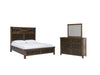 Wyattfield Queen Panel Bed with Storage with Mirrored Dresser