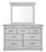 Kanwyn Queen Panel Bed with Storage with Mirrored Dresser and Chest