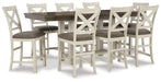 Brewgan Counter Height Dining Table and 8 Barstools